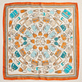 Final Sale-Handbag Motif Square Scarf