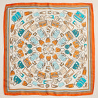 Final Sale-Handbag Motif Square Scarf