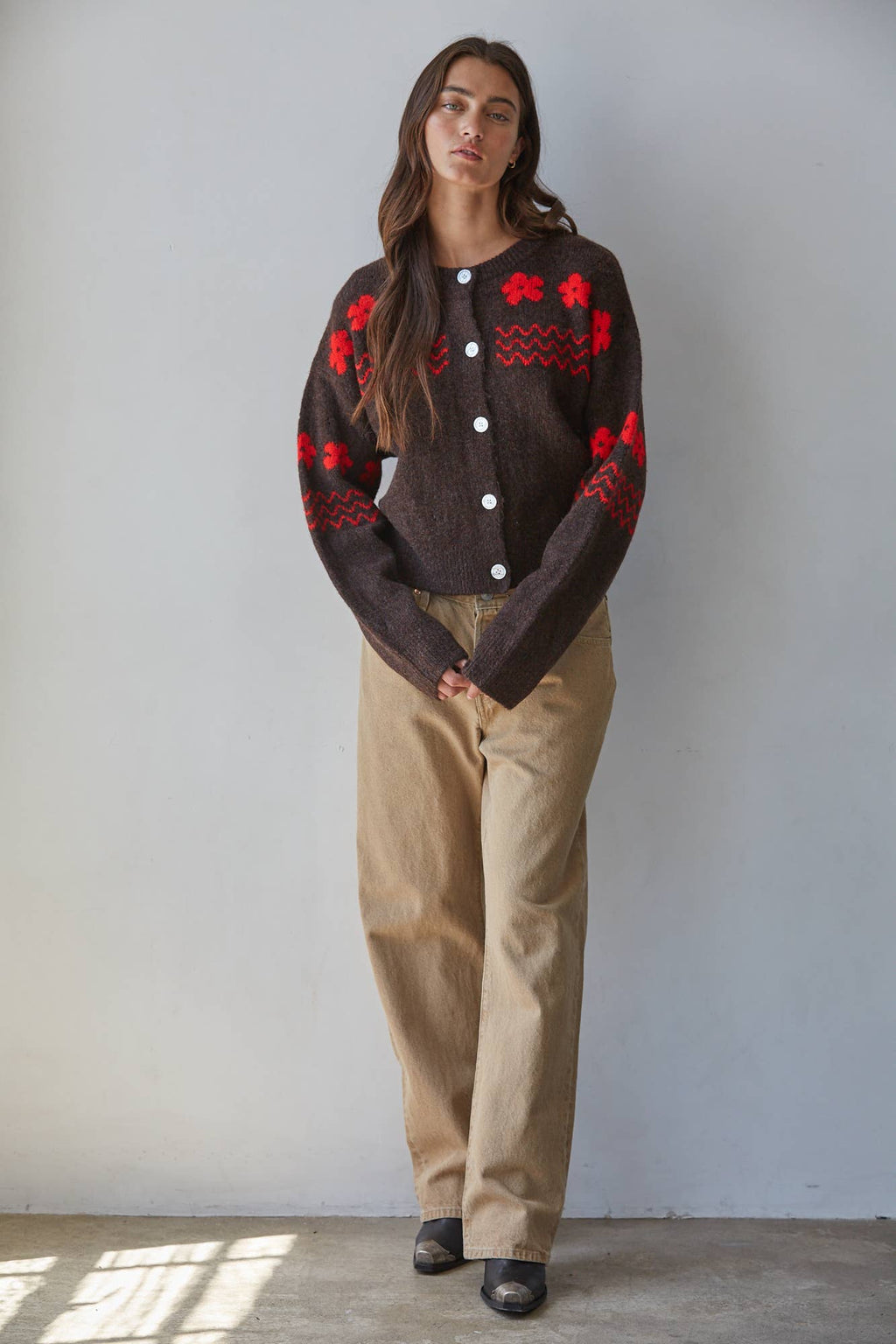 Sweater Button Cardigan