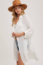 Final Sale-Button-Up Longline Shirt