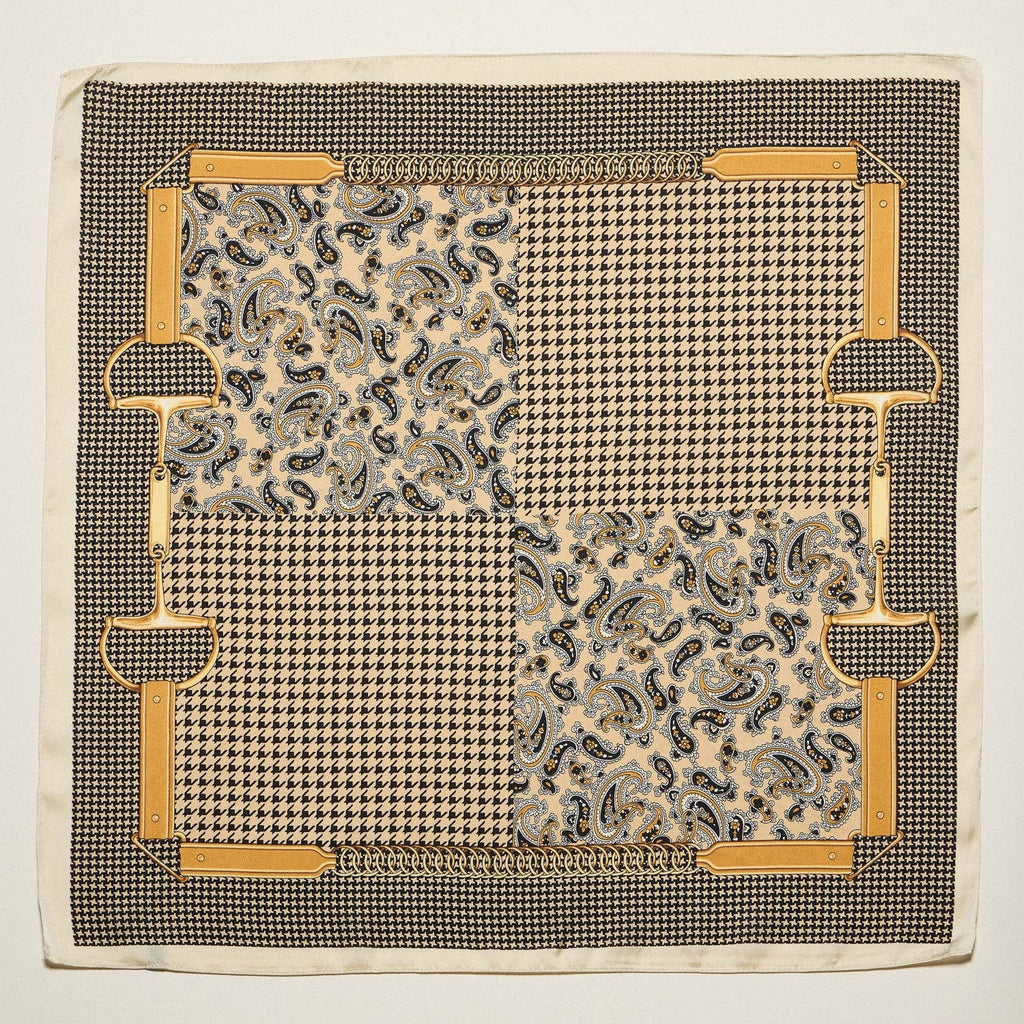 Final Sale-Chain & Paisley Print Scarf