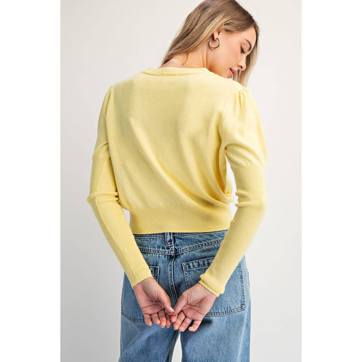 Final Sale-Crewneck Cardigan