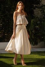 Final Sale-Pleated Linen Tank Top