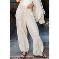 Final Sale-Stripe Linen Blend Pant