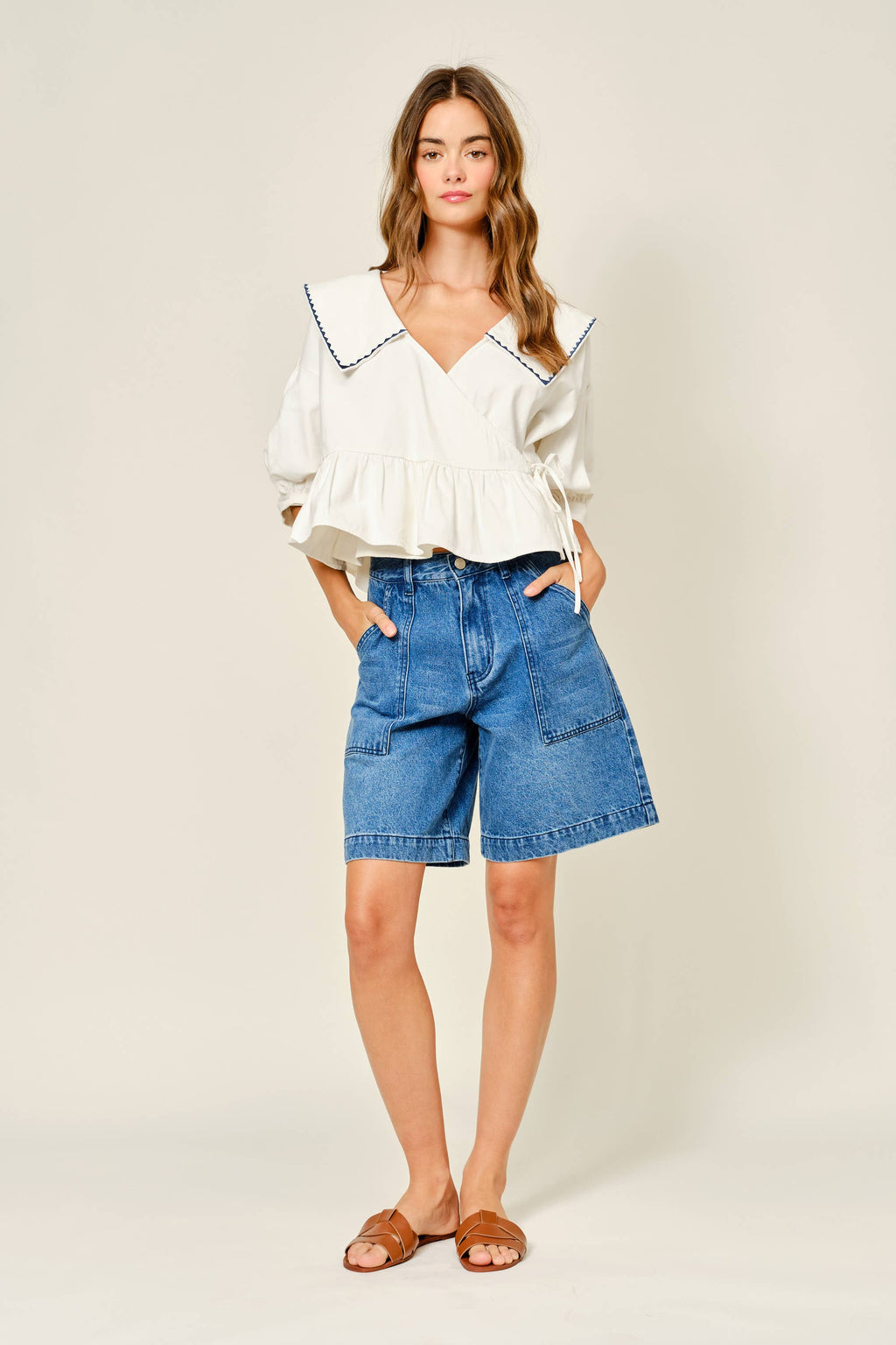 Final Sale-Bermuda Denim Shorts
