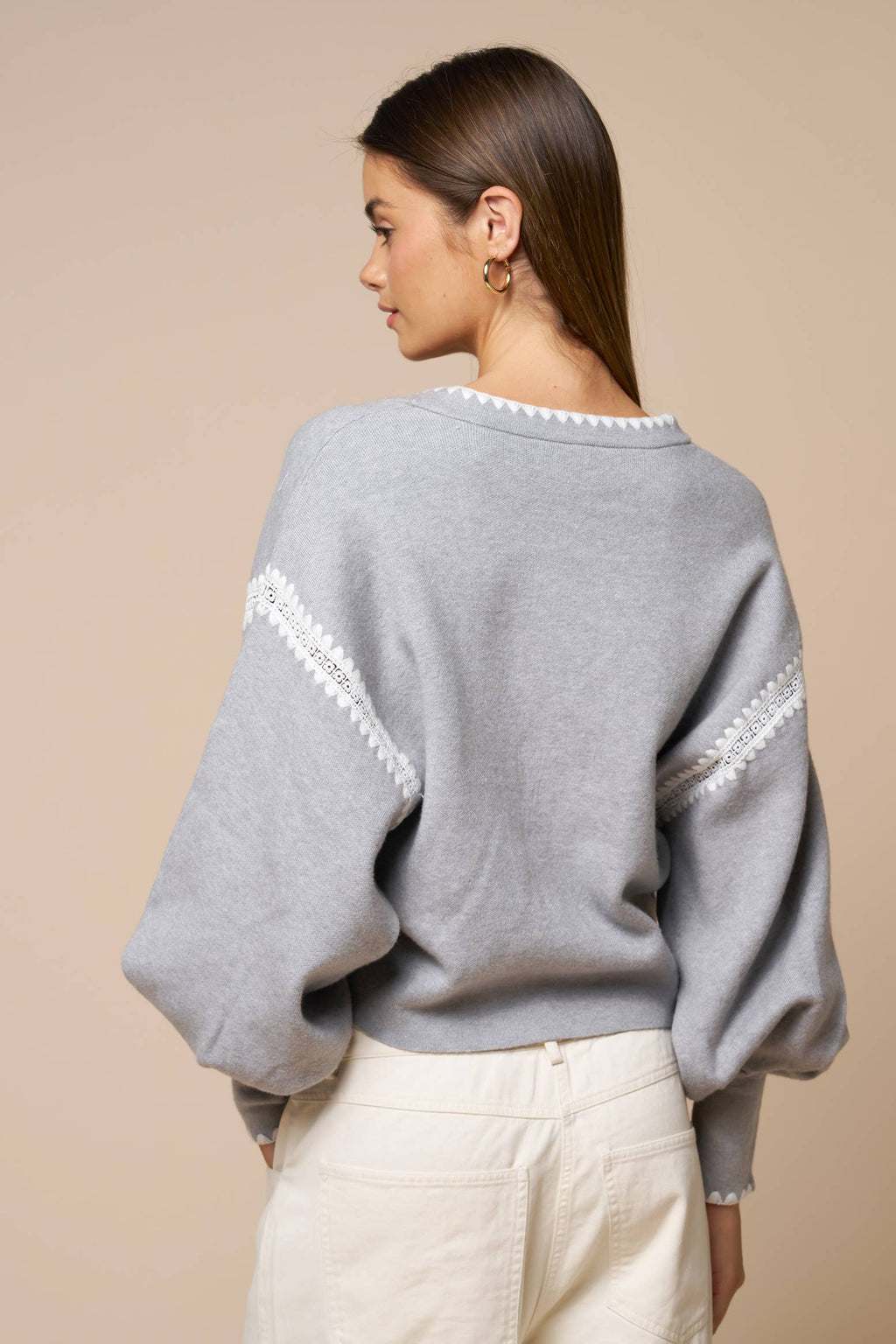 Lace Trim Cardigan