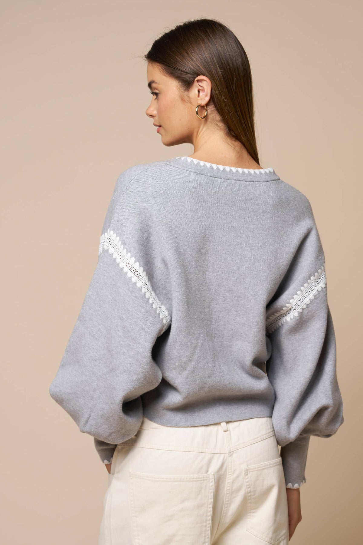 Lace Trim Cardigan