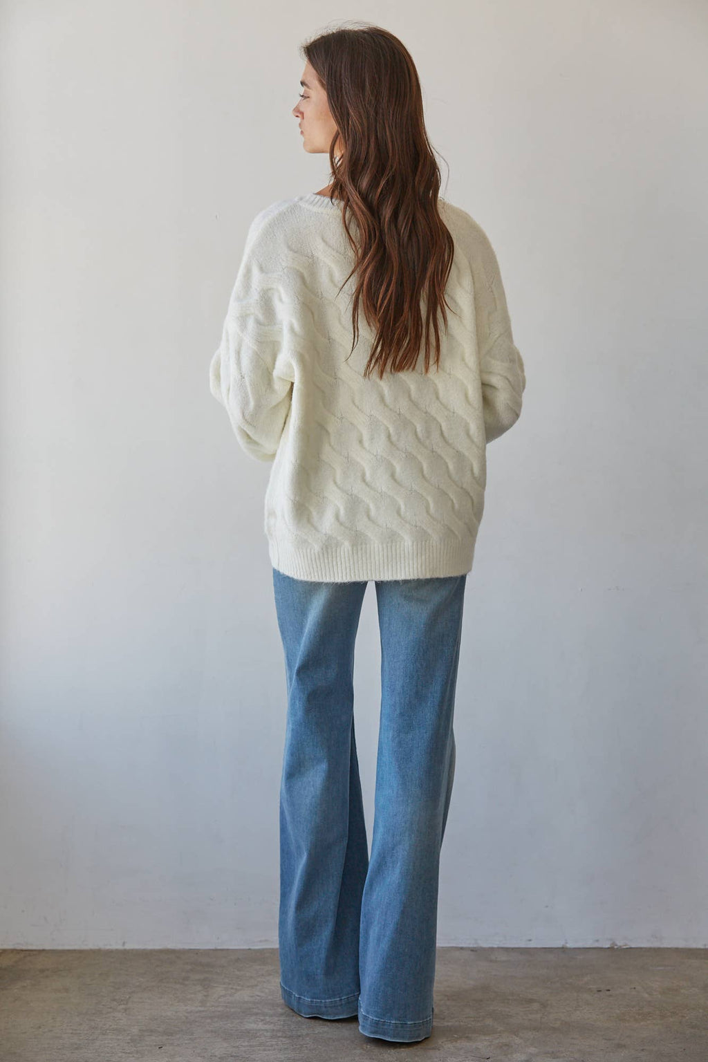 Sweater Cable Knit Pullover
