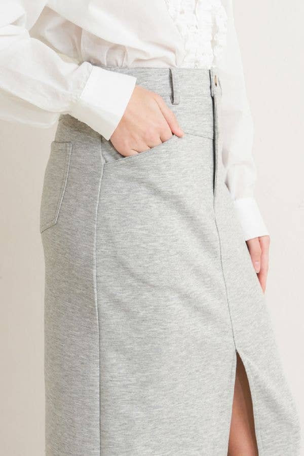 Final Sale-Knit Midi Skirt