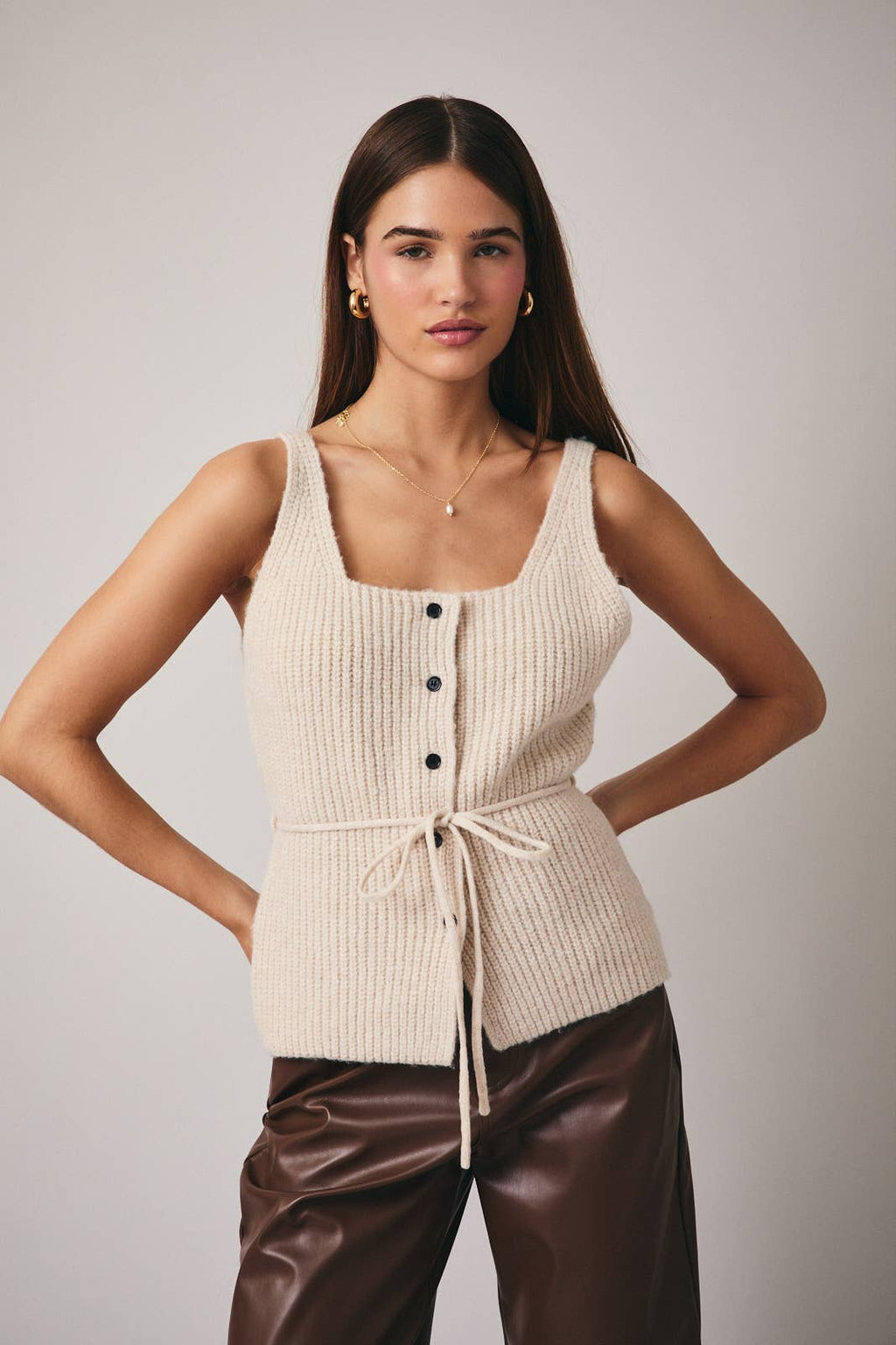 Final Sale-Button Down Sweater Top