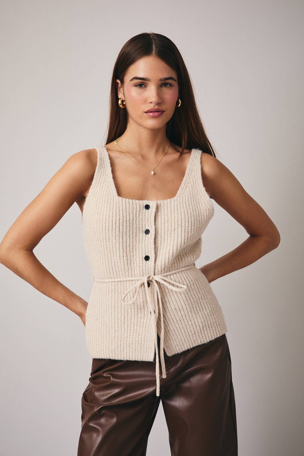 Final Sale-Button Down Sweater Top