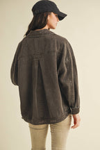 Vintage Wash Pleated Jacket