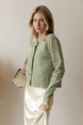 Pointelle Bobble Knit Cardigan