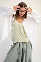 Final Sale-Linen Blend Shirt