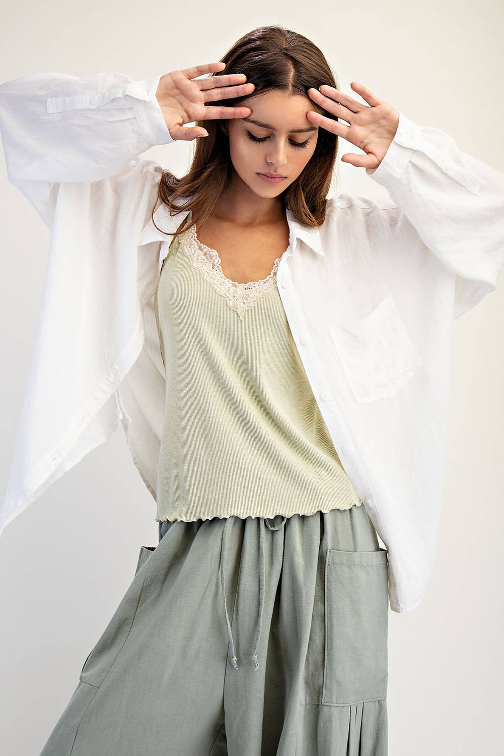 Final Sale-Linen Blend Shirt