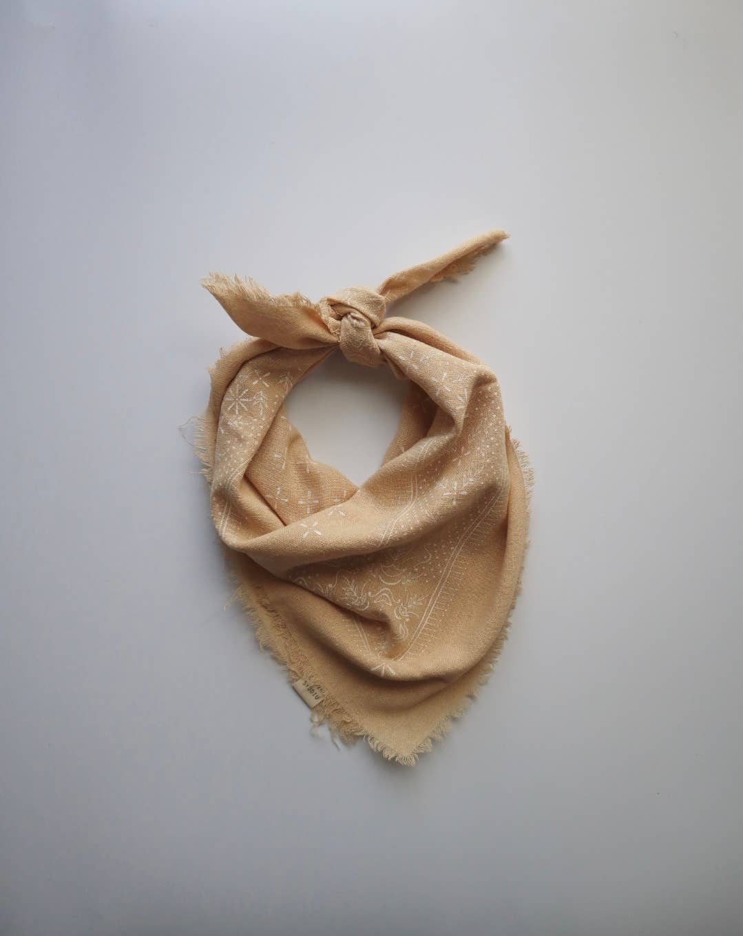 Final Sale-Oatmeal Classic Naturally Raw Silk Bandana