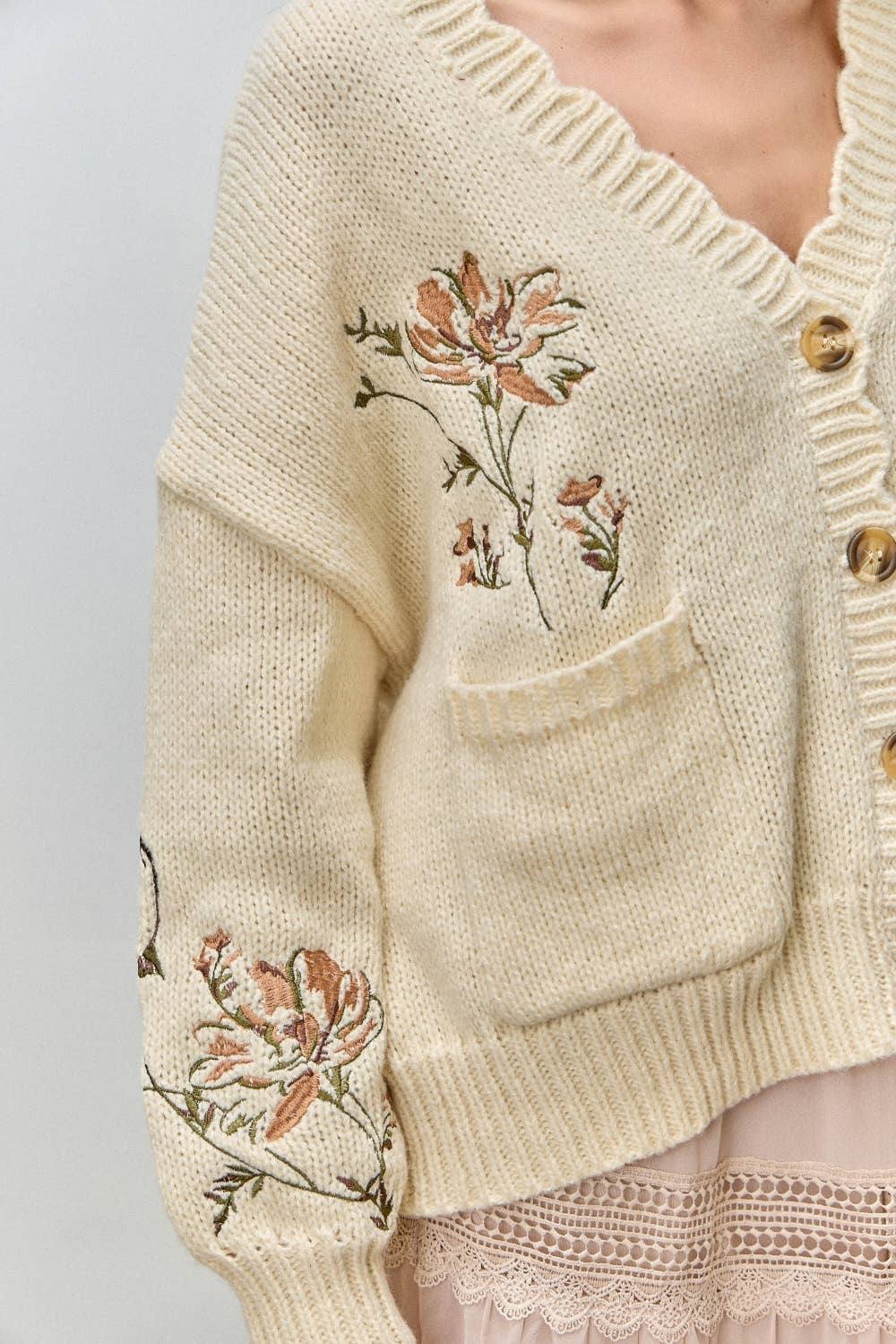 Embroidered Cardigan