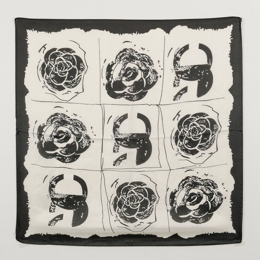 Final Sale-Abstract Floral and Horseshoe Scarf