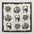 Final Sale-Abstract Floral and Horseshoe Scarf