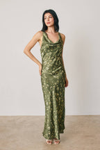 Animal Twisted Strap Maxi Dress