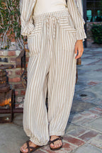 Final Sale-Stripe Linen Blend Pant