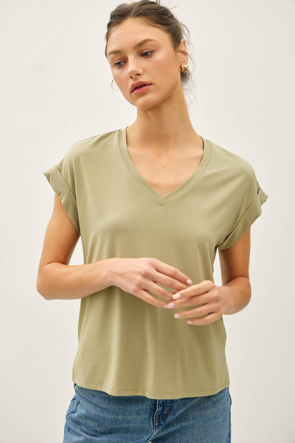 Final Sale-Bamboo V-Neck Tee