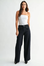 Flap Patch Pocket Wide Leg