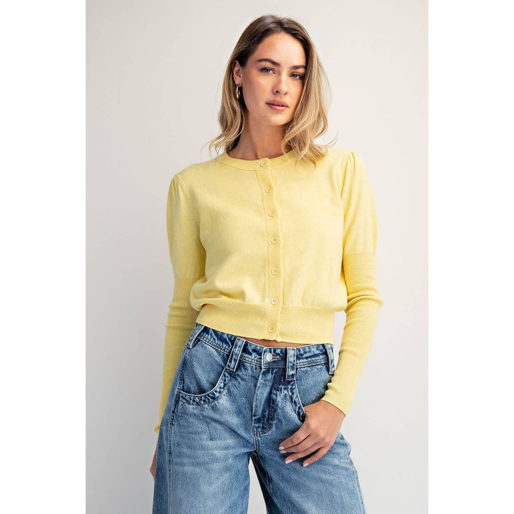 Final Sale-Crewneck Cardigan