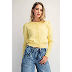 Final Sale-Crewneck Cardigan
