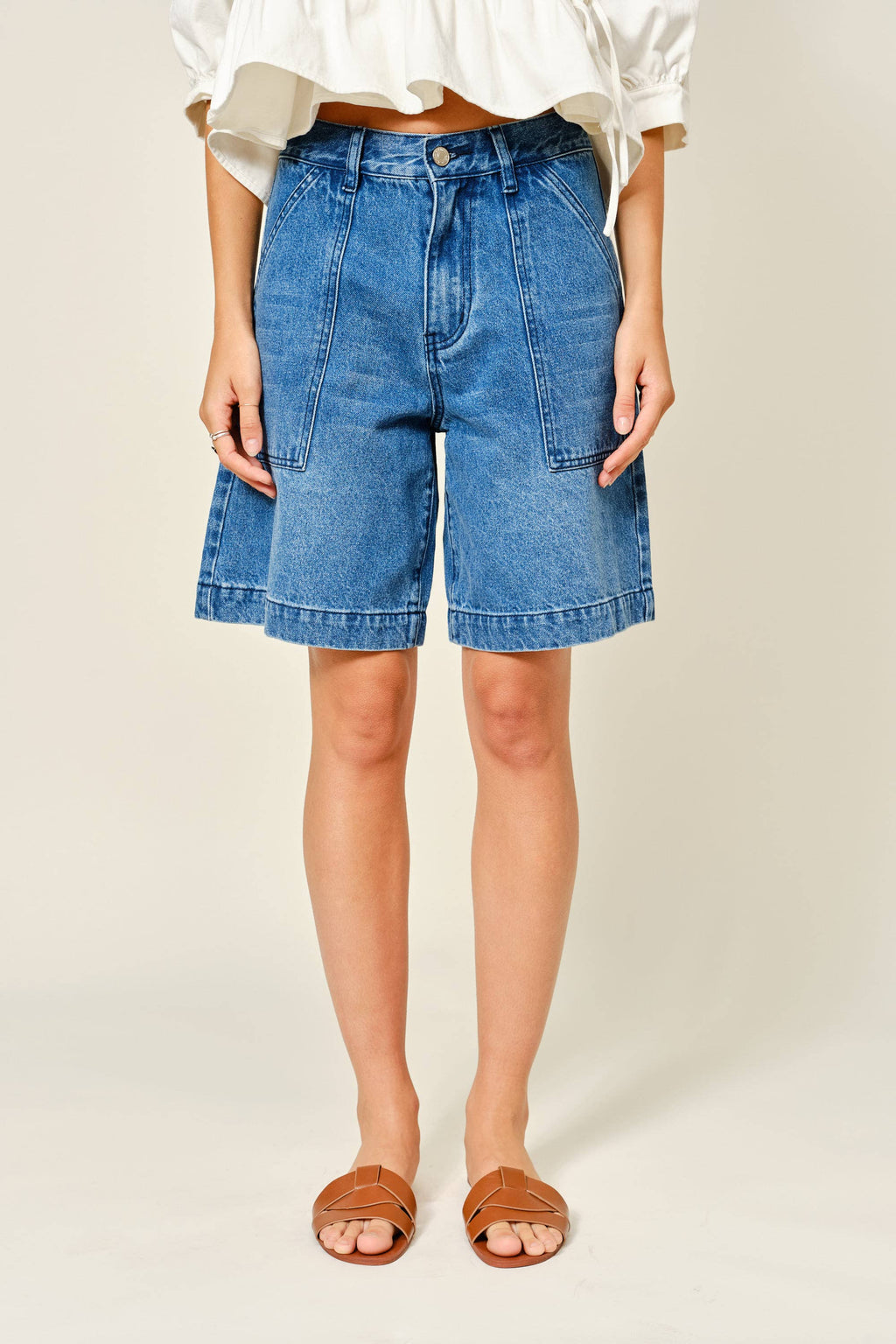 Final Sale-Bermuda Denim Shorts