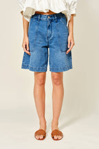 Final Sale-Bermuda Denim Shorts