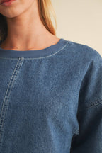 Structured Denim Blouse