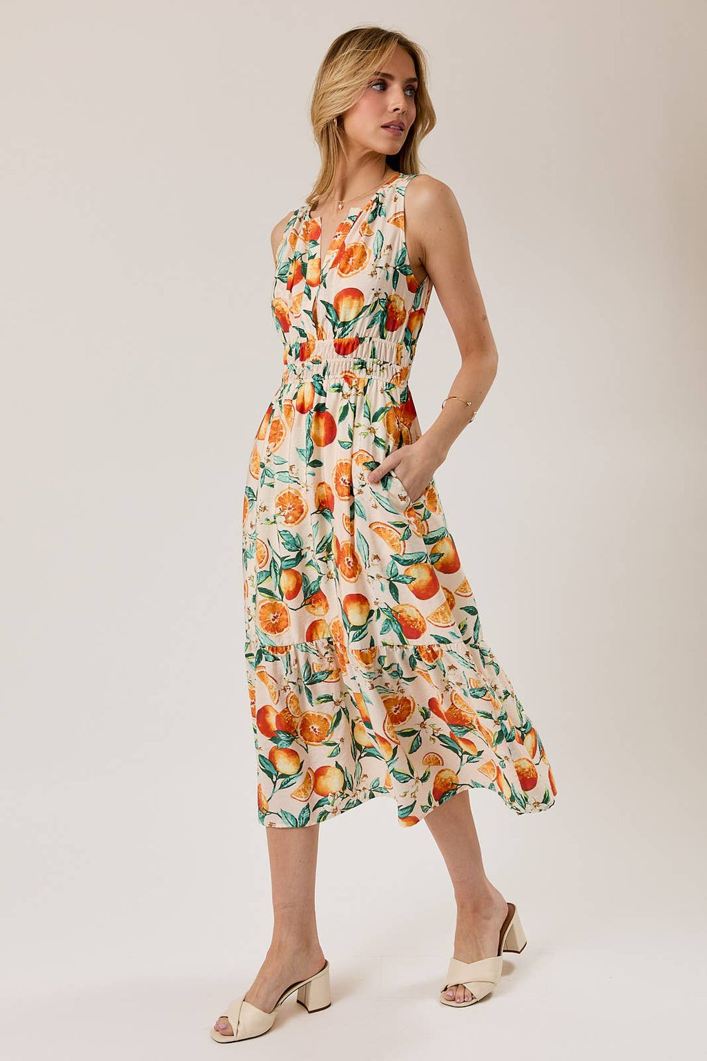 Final Sale-"Orange" Midi Dress