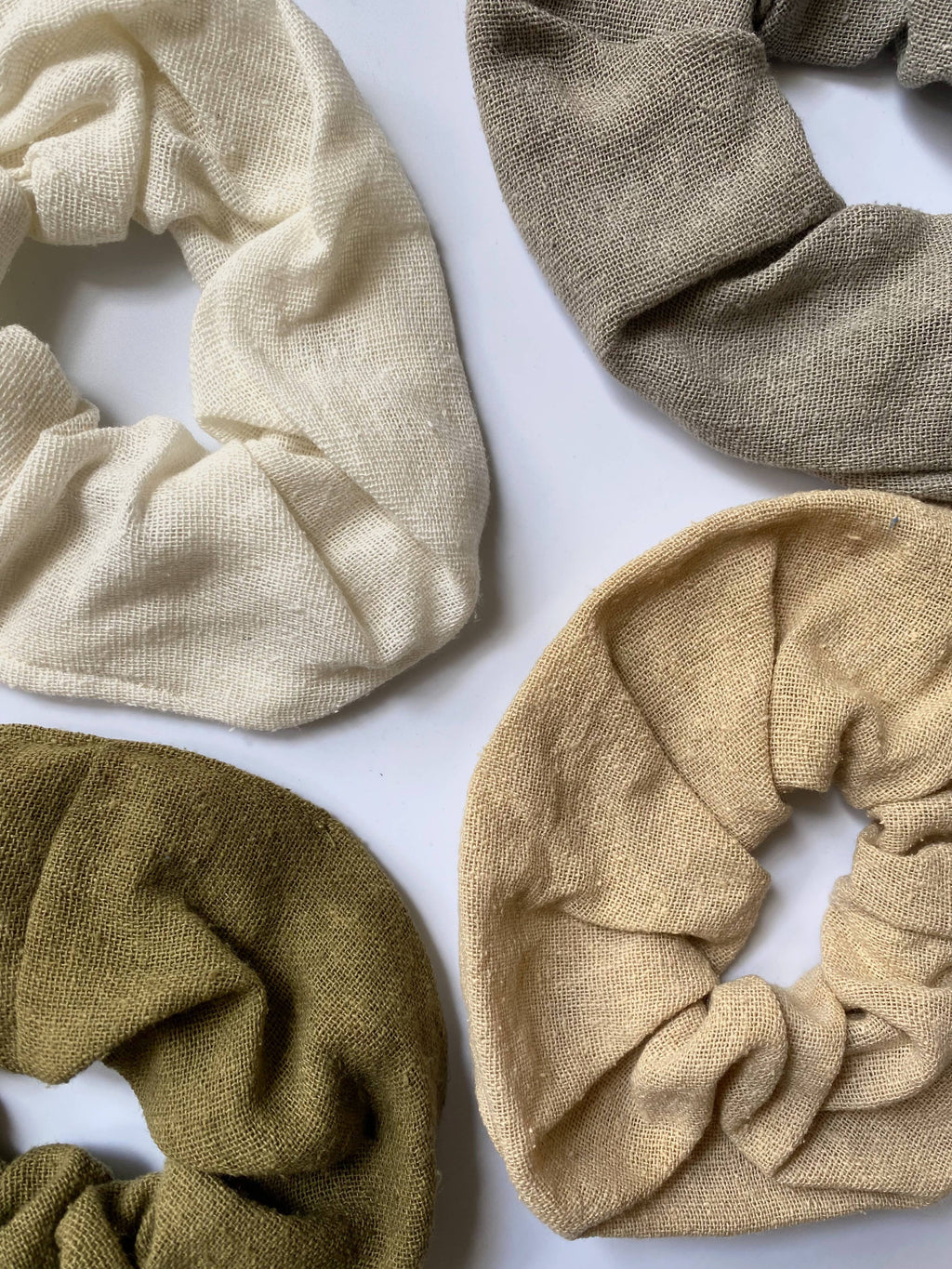 Final Sale-Raw Silk Hair Scrunchies