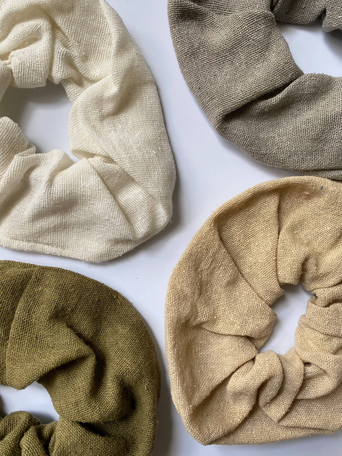 Final Sale-Raw Silk Hair Scrunchies
