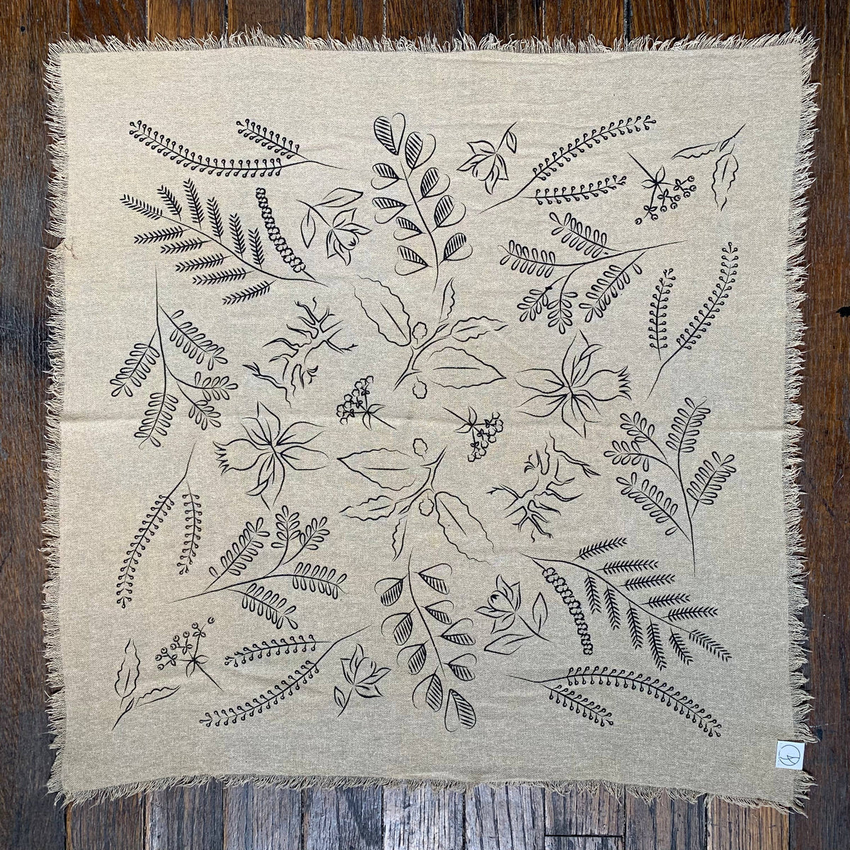 Final Sale-Oatmeal Naturally Raw Silk Bandana