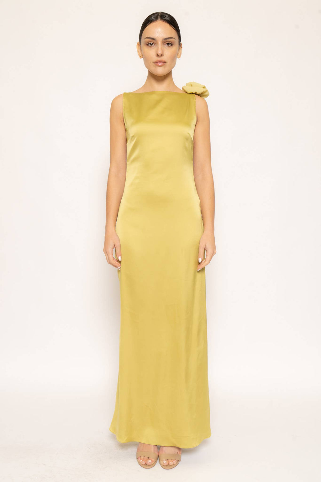 Backless Rose Maxi Dress