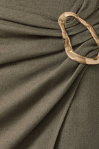 Final Sale-Wrap Midi Skirt