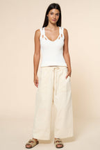 Final Sale-Ribbed Cut Out Knit Top