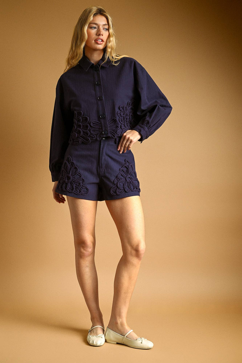 Floral Detail Shorts