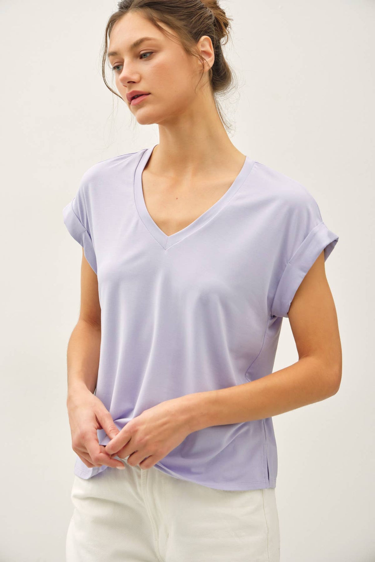 Final Sale-Bamboo V-Neck Tee