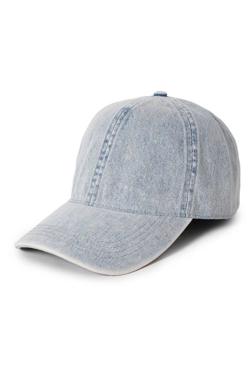 Final Sale-Denim Baseball Cap