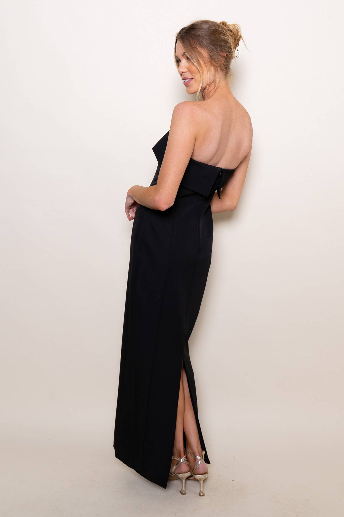 Cocktail Strapless Pencil Maxi Dress