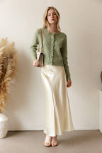 Pointelle Bobble Knit Cardigan