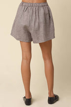 Gingham Linen Shorts