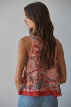 Chiffon Floral Print Top