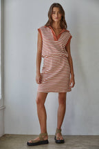 Final Sale-Striped Ribbed Polo Mini