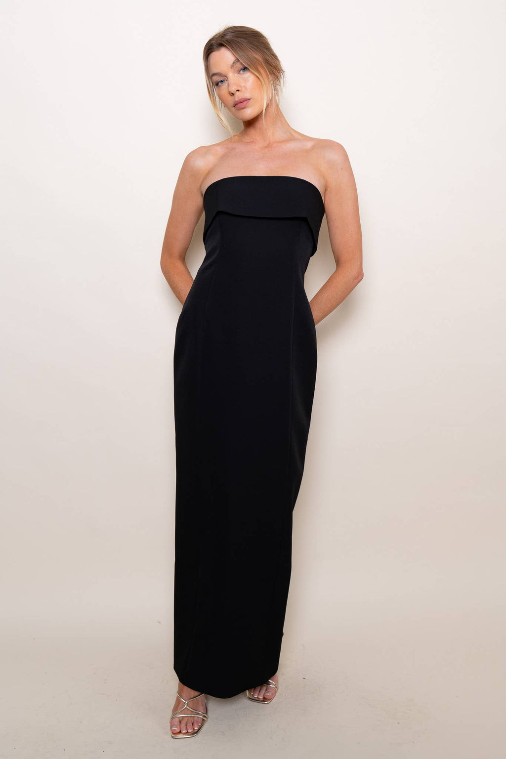 Cocktail Strapless Pencil Maxi Dress