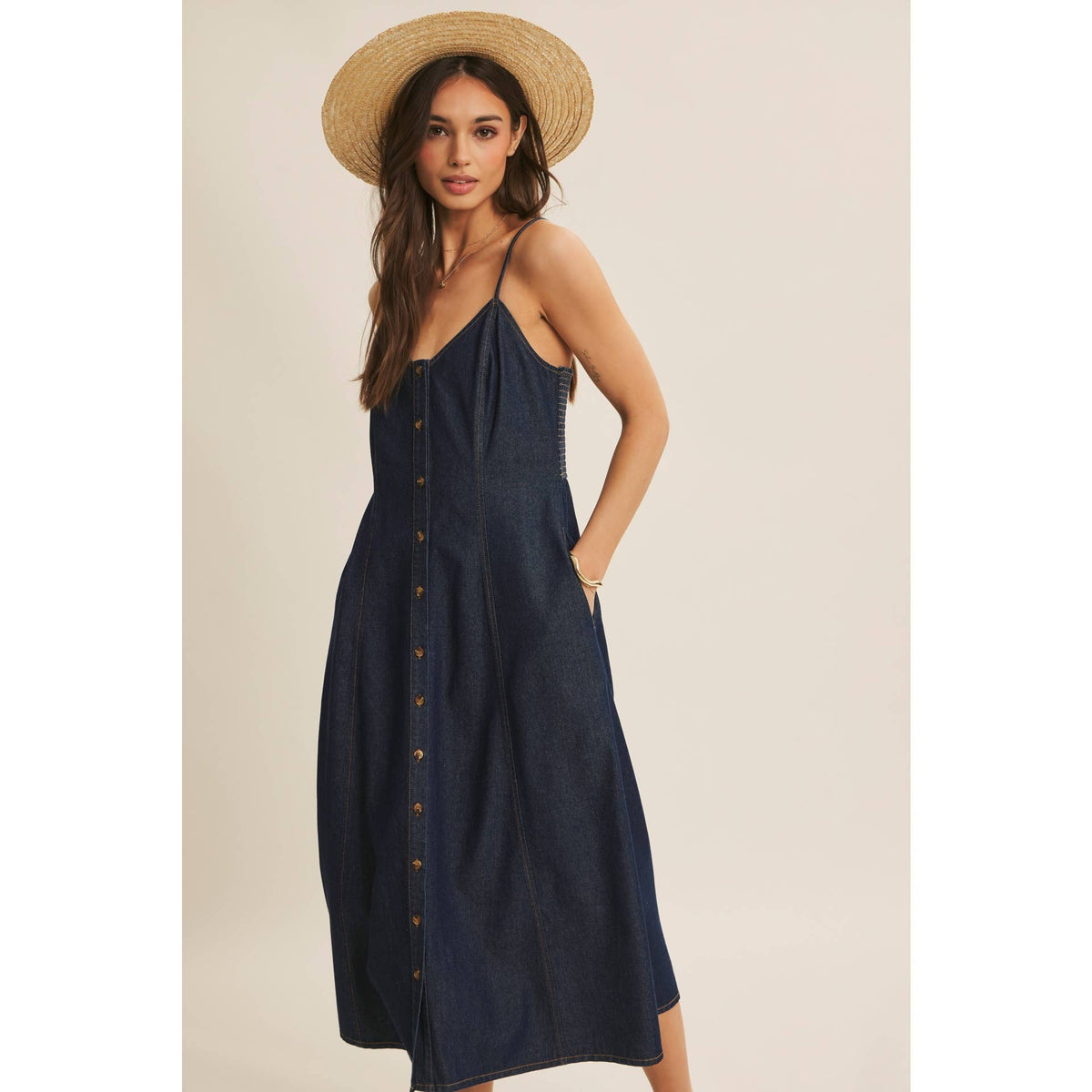 Denim Midi Dress