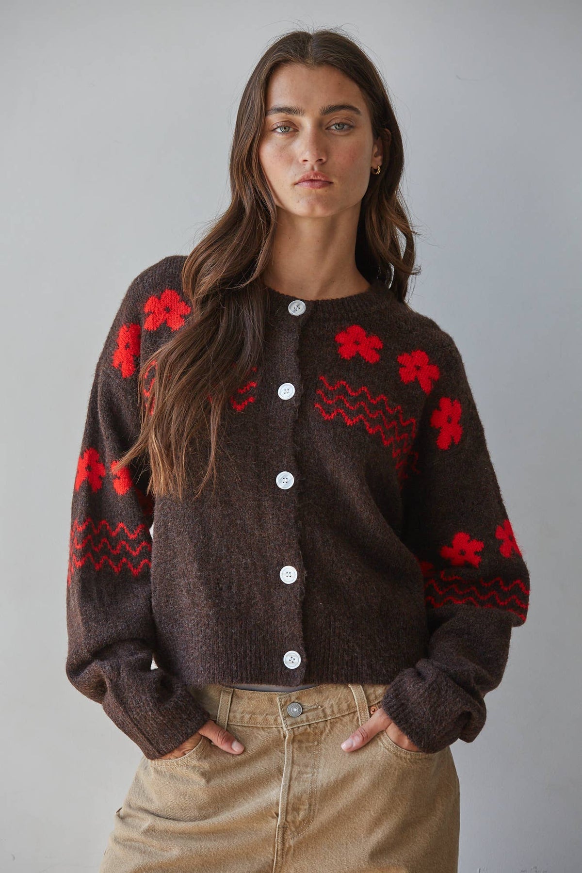 Sweater Button Cardigan